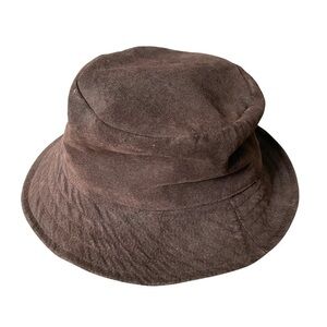 J Crew Brown Suede Bucket Hat Size Small